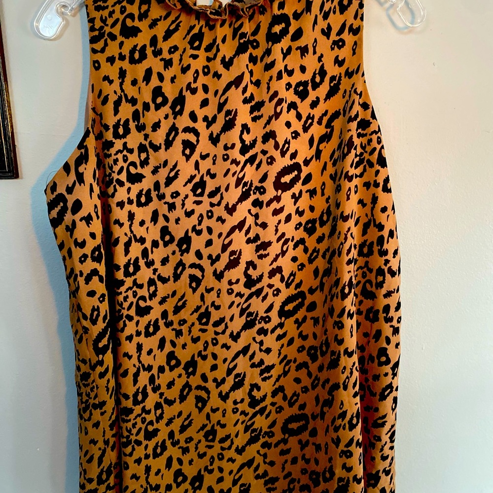 Leopard print blouse medium.